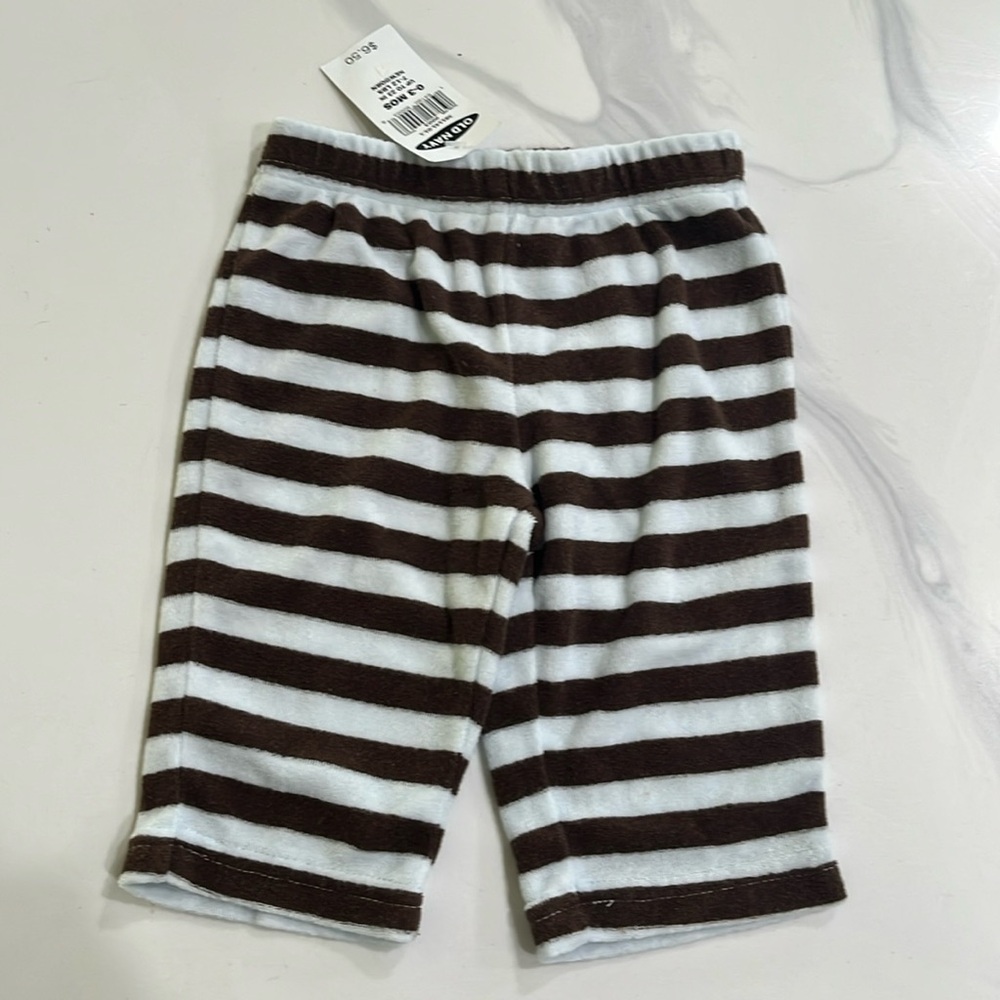 Old Navy striped light blue & brown sweat pants